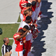 Kansas City Chiefs defensive back Marcus Peters raises his fist in the air as the national anthem plays before Sunday’s football game against the San Diego Chargers on Sept. 11, 2016, at Arrowhead Stadium in Kansas City, Mo.
John Sleezer/Kansas City Star/TNS via Getty Images